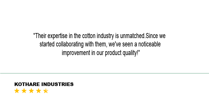 SR Trade Link client testimonial featuring Cotton and Yarn.