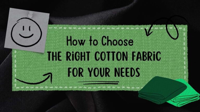 Guide on choosing the right cotton fabric and the benefits of using polyester yarn for various textile projects.